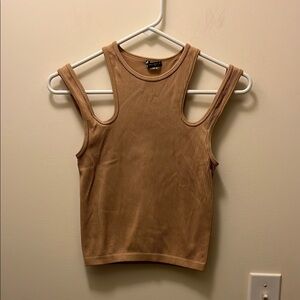 ZARA Tan ribbed crop top from Size XS/S